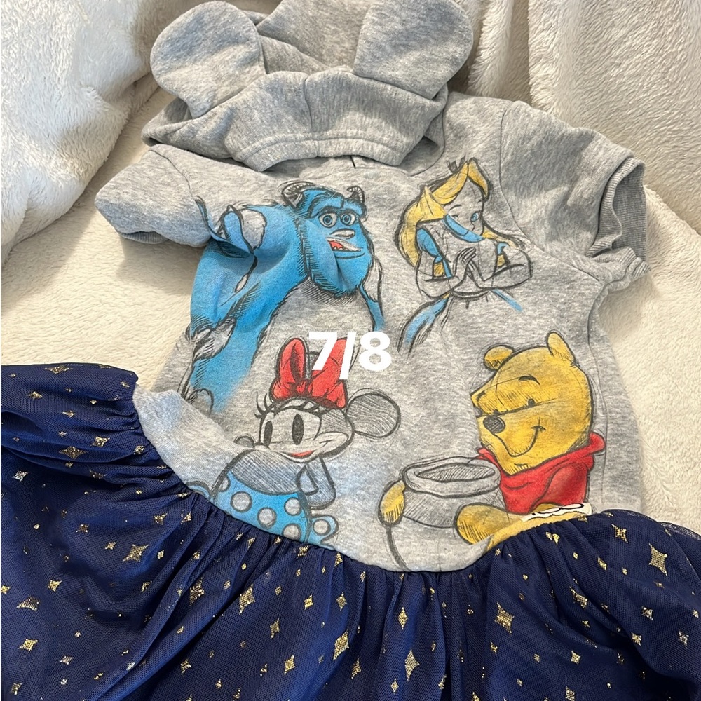 Gray and Blue Disney Character Dress